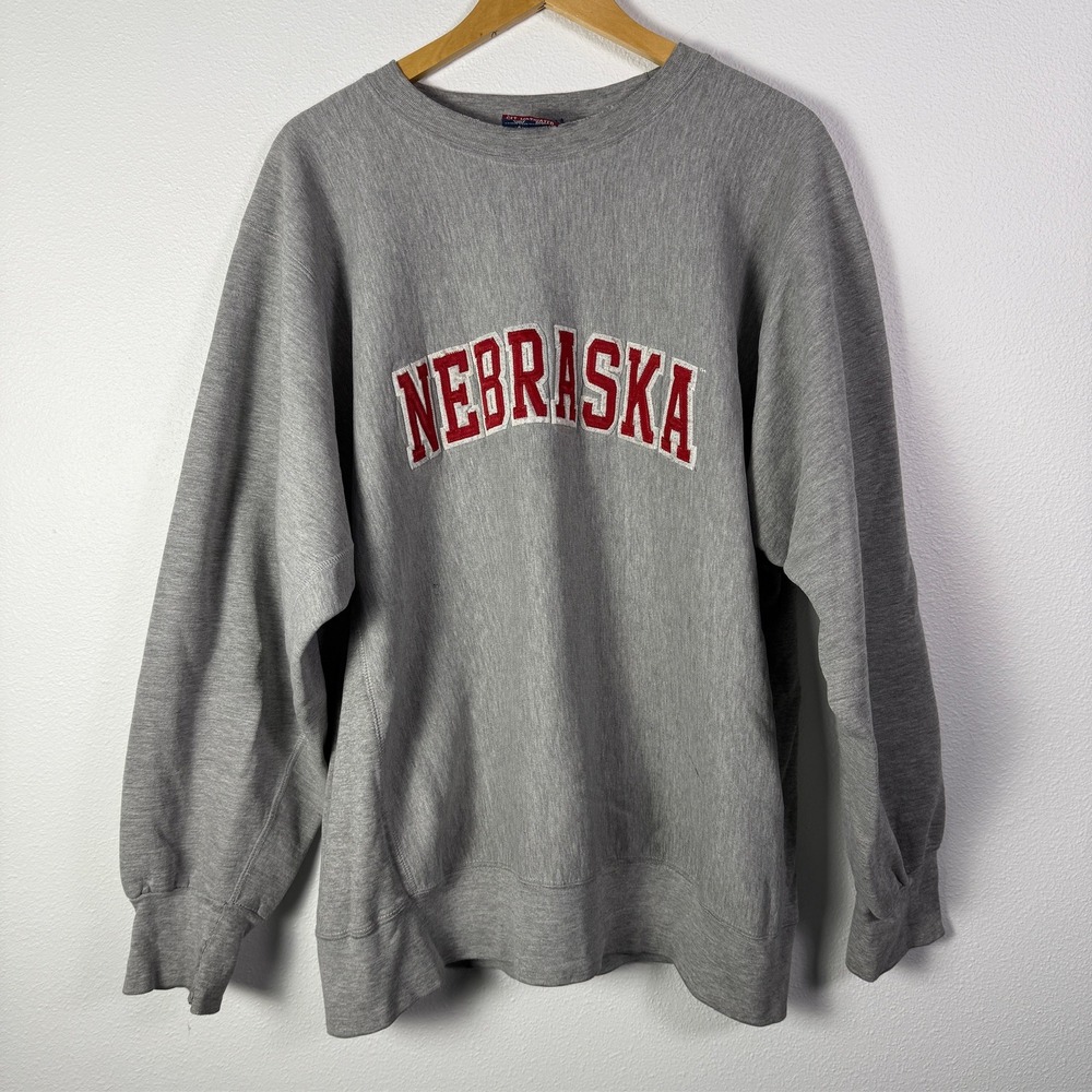 Vintage 90s MV Sport Sweatshirt Mens XL Nebraska Pro-Weave Pullover Collegiate